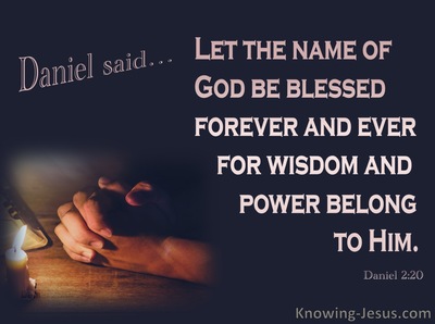 Daniel 2:20 Let The Name Of God Be Blessed Forever (pink)